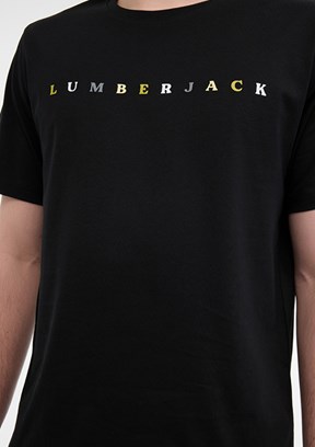 LUMBERJACK Siyah Erkek Kısa Kol T-Shirt