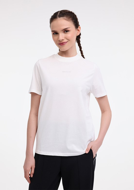 LUMBERJACK WL ROBI 11MS468 5FX Beyaz Kadın Kısa Kol T-Shirt