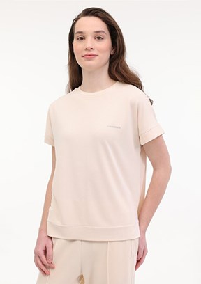 LUMBERJACK WL Regina 11LYG33 5FX Bej Kadın Kısa Kol T-shirt