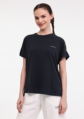 LUMBERJACK WL Regina 11LYG33 5FX Siyah Kadın Kısa Kol T-shirt