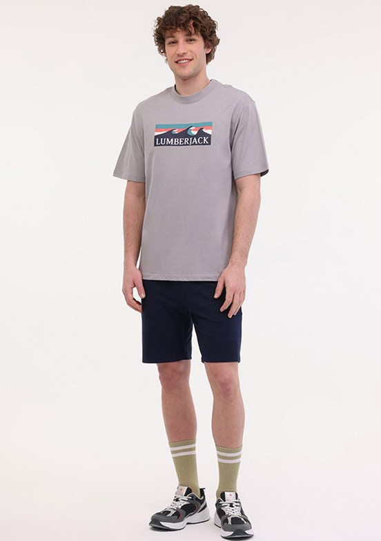 LUMBERJACK ML ROGER 11OTD2-31 5FX Gri Erkek Kısa Kol T-Shirt
