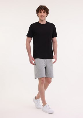 LUMBERJACK MB CT103 Pam Short 5FX Gri Melanj Erkek Şort