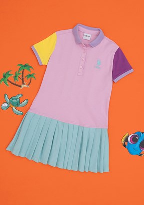 US POLO ASSN Pembe Kız Çocuk Örme Elbise
