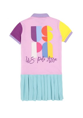 US POLO ASSN Pembe Kız Çocuk Örme Elbise
