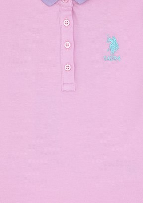 US POLO ASSN Pembe Kız Çocuk Örme Elbise