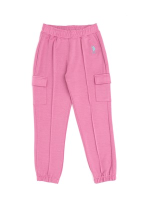 US POLO ASSN Mor Kız Çocuk Havuç Pantolon
