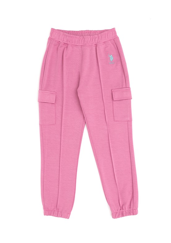 US POLO ASSN Mor Kız Çocuk Havuç Pantolon