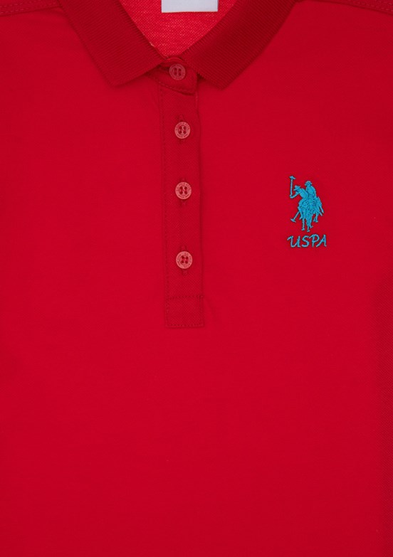 US POLO ASSN Kırmızı Kız Çocuk Slim T-Shirt