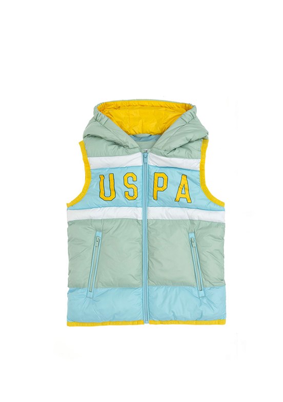 US POLO ASSN Yeşil Erkek Çocuk Basic Yelek