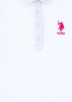 US POLO ASSN Beyaz Kız Çocuk Slim T-Shirt