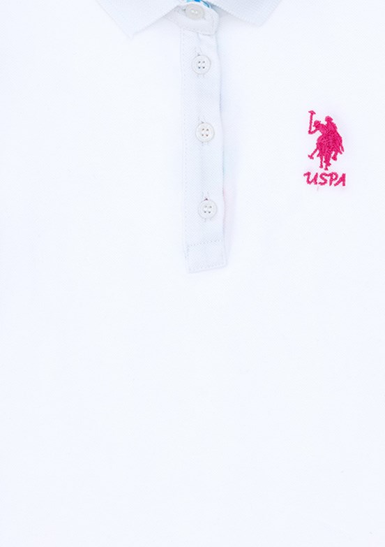 US POLO ASSN Beyaz Kız Çocuk Slim T-Shirt