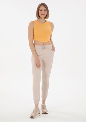 US POLO ASSN Bej Kadın Slim Pantolon