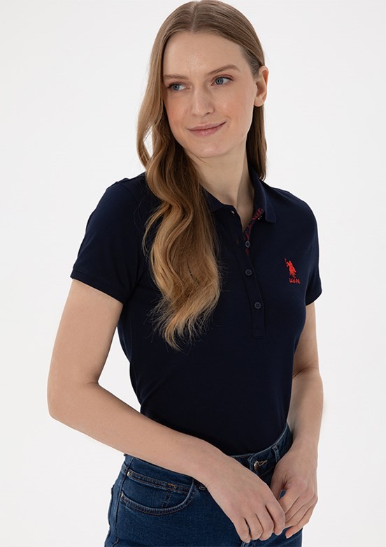 US POLO ASSN Lacivert Kadın Basic T-Shirt
