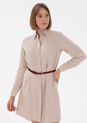 US POLO ASSN Bej Kadın Culotte Elbise