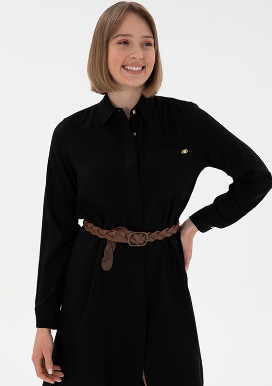 US POLO ASSN Siyah Kadın Culotte Elbise