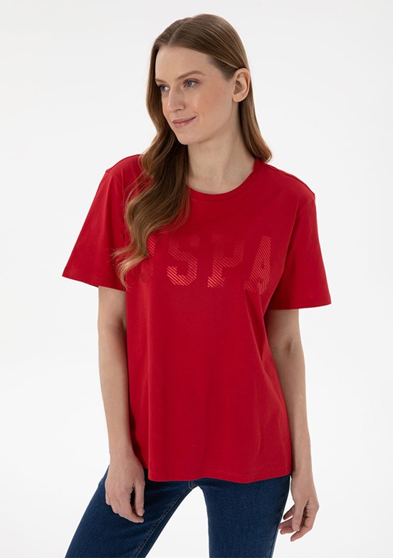 US POLO ASSN Kırmızı Kadın Basic T-Shirt