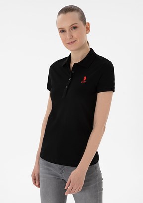 US POLO ASSN Siyah Kadın Basic T-Shirt