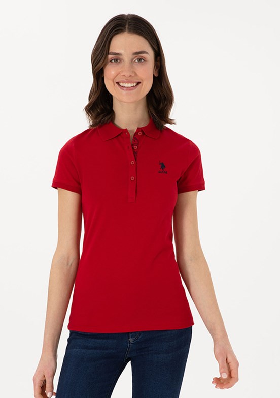 US POLO ASSN Kırmızı Kadın Basic T-shirt