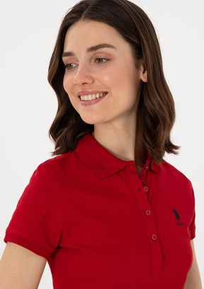 US POLO ASSN Kırmızı Kadın Basic T-shirt