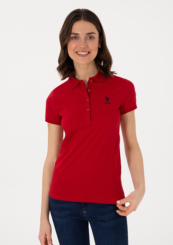 US POLO ASSN Kırmızı Kadın Basic T-shirt