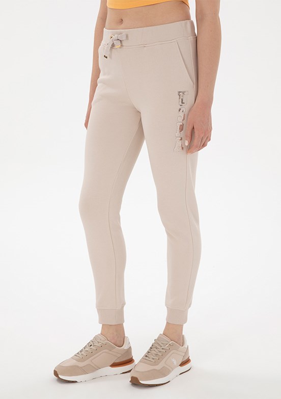 US POLO ASSN Bej Kadın Slim Pantolon
