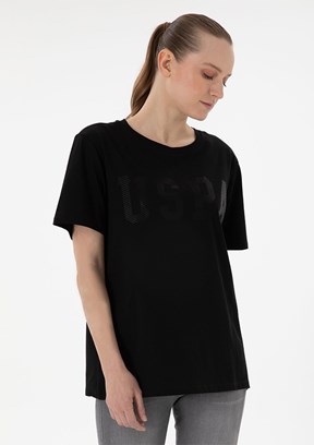 US POLO ASSN Siyah Kadın Basic T-Shirt