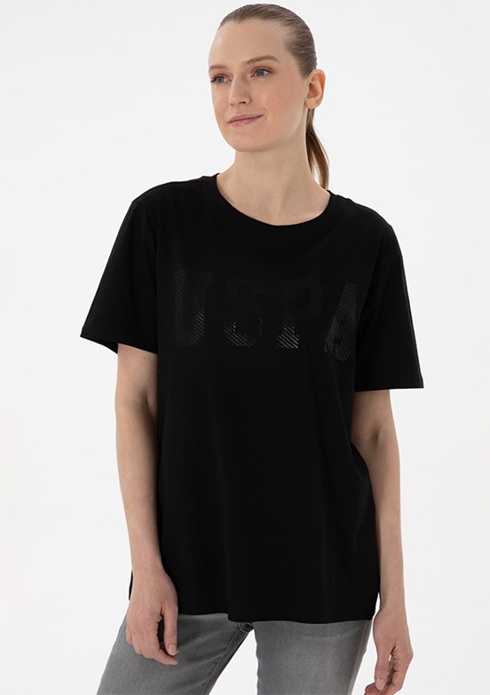 US POLO ASSN Siyah Kadın Basic T-Shirt