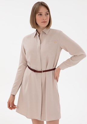 US POLO ASSN Bej Kadın Culotte Elbise