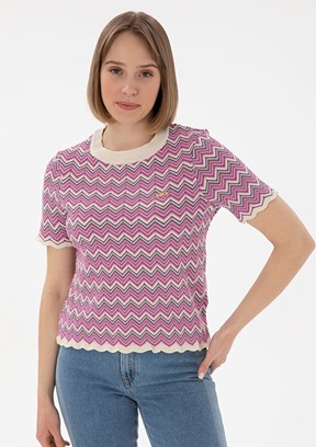US POLO ASSN Pembe Kadın A-Form Fit Kazak
