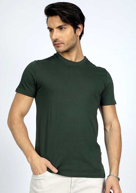 LEE COOPER Yeşil Erkek O Yaka T-Shirt