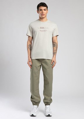 LEE COOPER Taş Rengi  O Yaka Erkek T-shirt