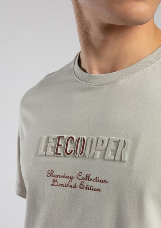 LEE COOPER Taş Rengi  O Yaka Erkek T-shirt