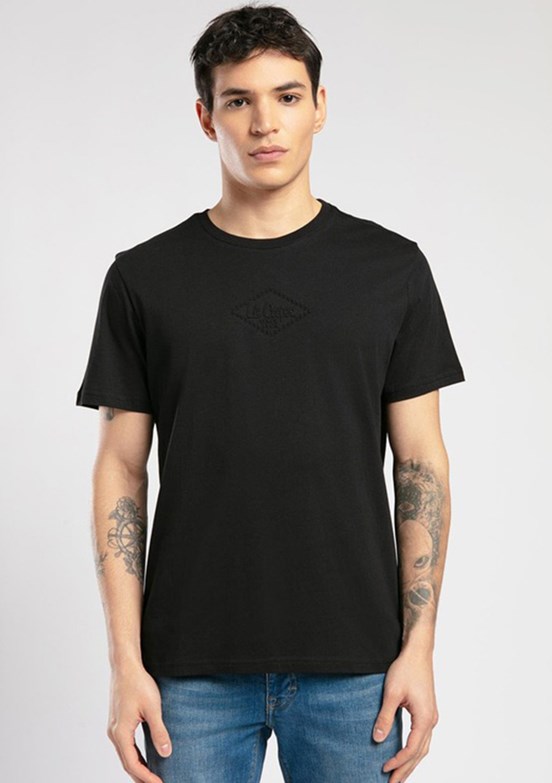 LEE COOPER Siyah Erkek O Yaka T-Shirt
