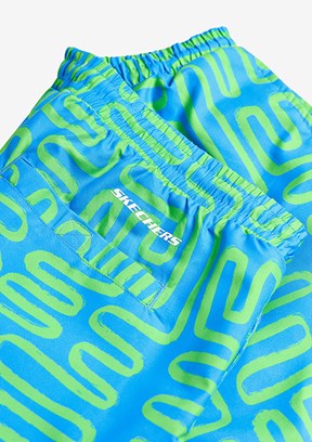 SKECHERS M 5 Inch Allover Print Mavi Erkek Deniz Şortu