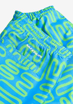 SKECHERS M 5 Inch Allover Print Mavi Erkek Deniz Şortu