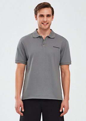 SKECHERS Antrasit Erkek Polo Yaka T-shirt
