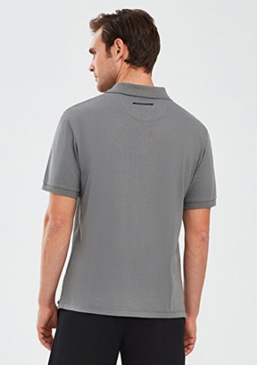 SKECHERS Antrasit Erkek Polo Yaka T-shirt