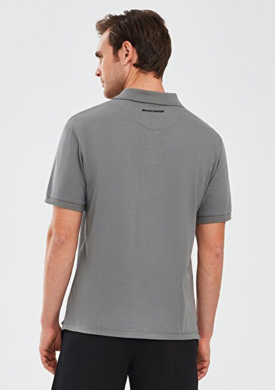 SKECHERS Antrasit Erkek Polo Yaka T-shirt