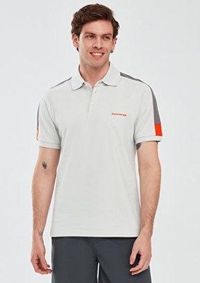 SKECHERS Gri Erkek Polo Yaka T-Shirt