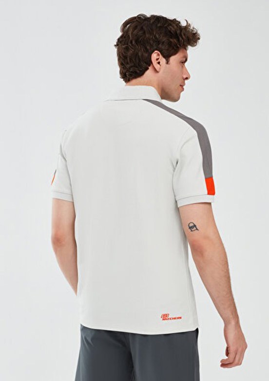SKECHERS Gri Erkek Polo Yaka T-Shirt
