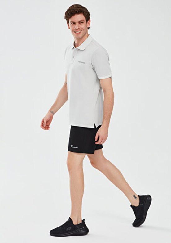SKECHERS Organic Coll Gri Erkek Polo Yaka T-shirt