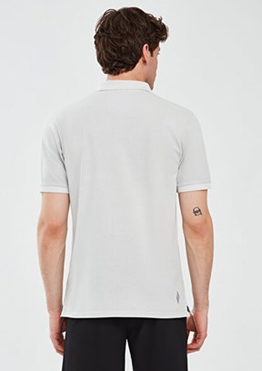 SKECHERS Organic Coll Gri Erkek Polo Yaka T-shirt