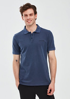 SKECHERS Lacivert Erkek Polo Yaka T-shirt
