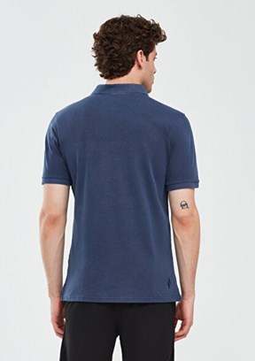 SKECHERS Lacivert Erkek Polo Yaka T-shirt