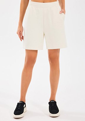 SKECHERS W Essential Off White Kadın Baskılı Şort