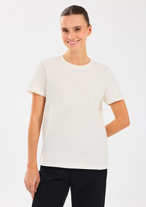 SKECHERS W Essential Crewneck Beyaz Kadın T-shirt