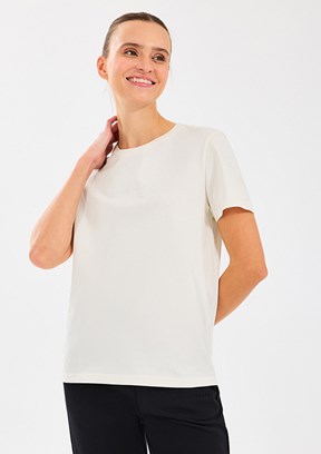 SKECHERS W Essential Crewneck Beyaz Kadın T-shirt