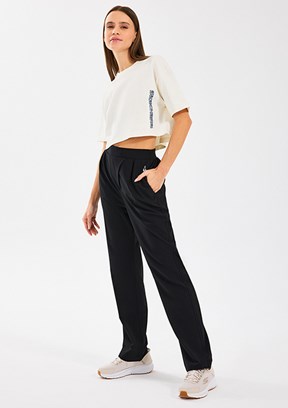 SKCHERS W Micro Wide Leg Siyah Kadın Eşofman Altı