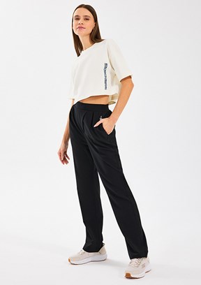 SKCHERS W Micro Wide Leg Siyah Kadın Eşofman Altı