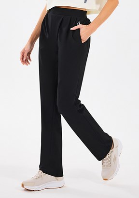 SKCHERS W Micro Wide Leg Siyah Kadın Eşofman Altı